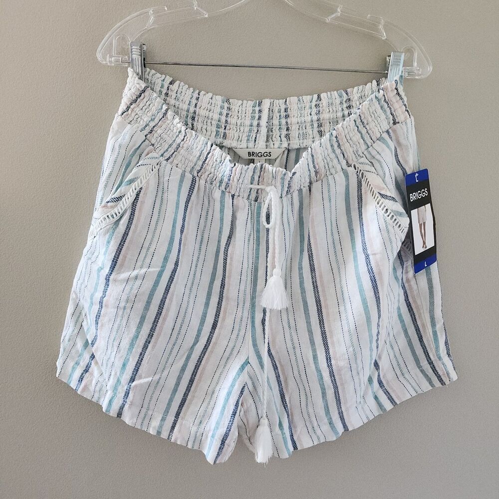 Briggs Striped Shorts Large NWT